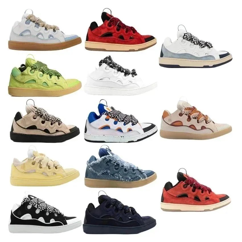 Buy Lanvin Curb Sneakers 'White Blue Orange'