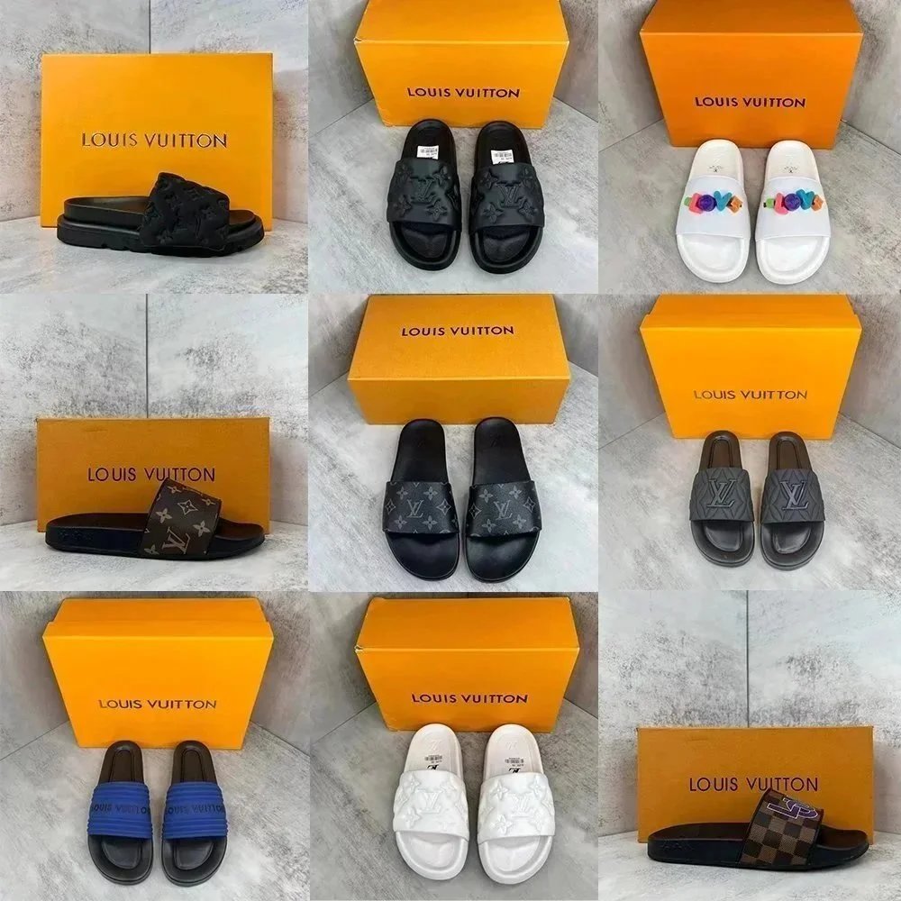 Louis Vuitton Men's Black Flip Flops