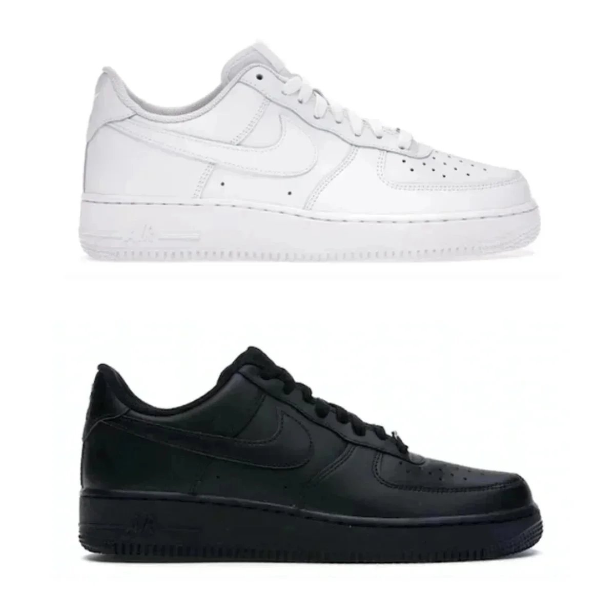 Nike Air Force 1 Low Top Black White Sneaker Trainers