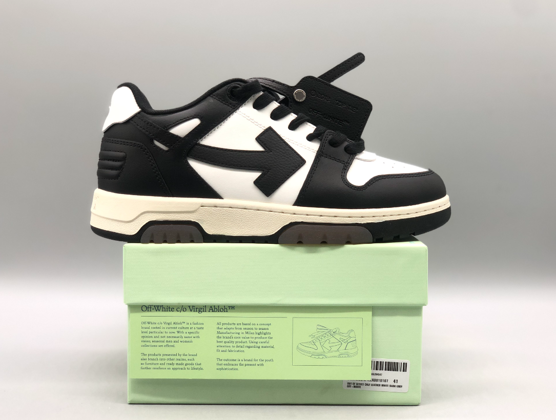 OFF-WHITE Out Of Office 0OO Low Tops White Black White Men's