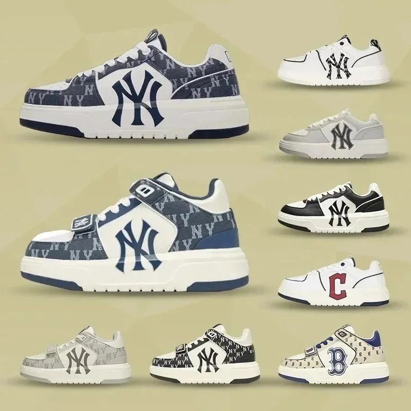 New MLB Chunky Liner Denim New York Yankees Monogram Shoes