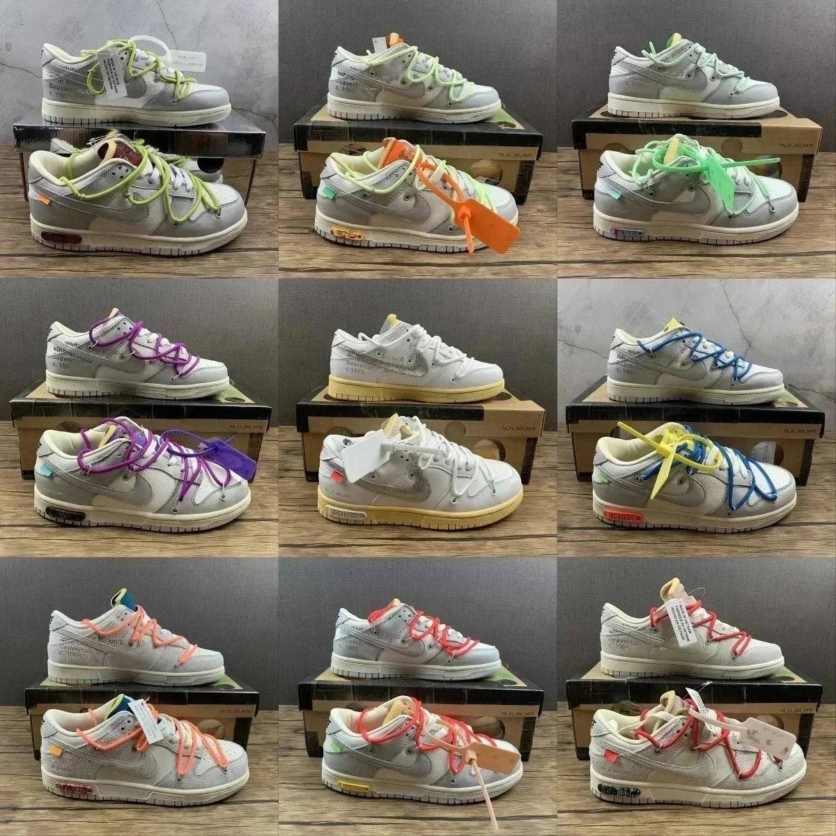 Nike Dunk Low Retro QS White Multi-Color Laces Sneakers