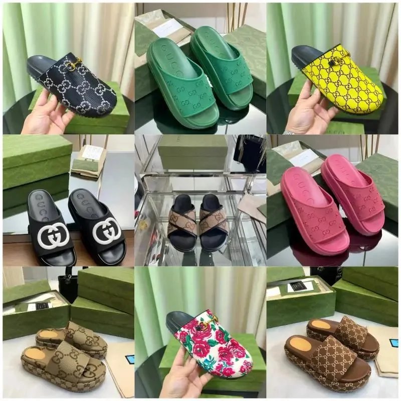 Gucci GG Logo Slide Sandals Women's Fashion Slippers