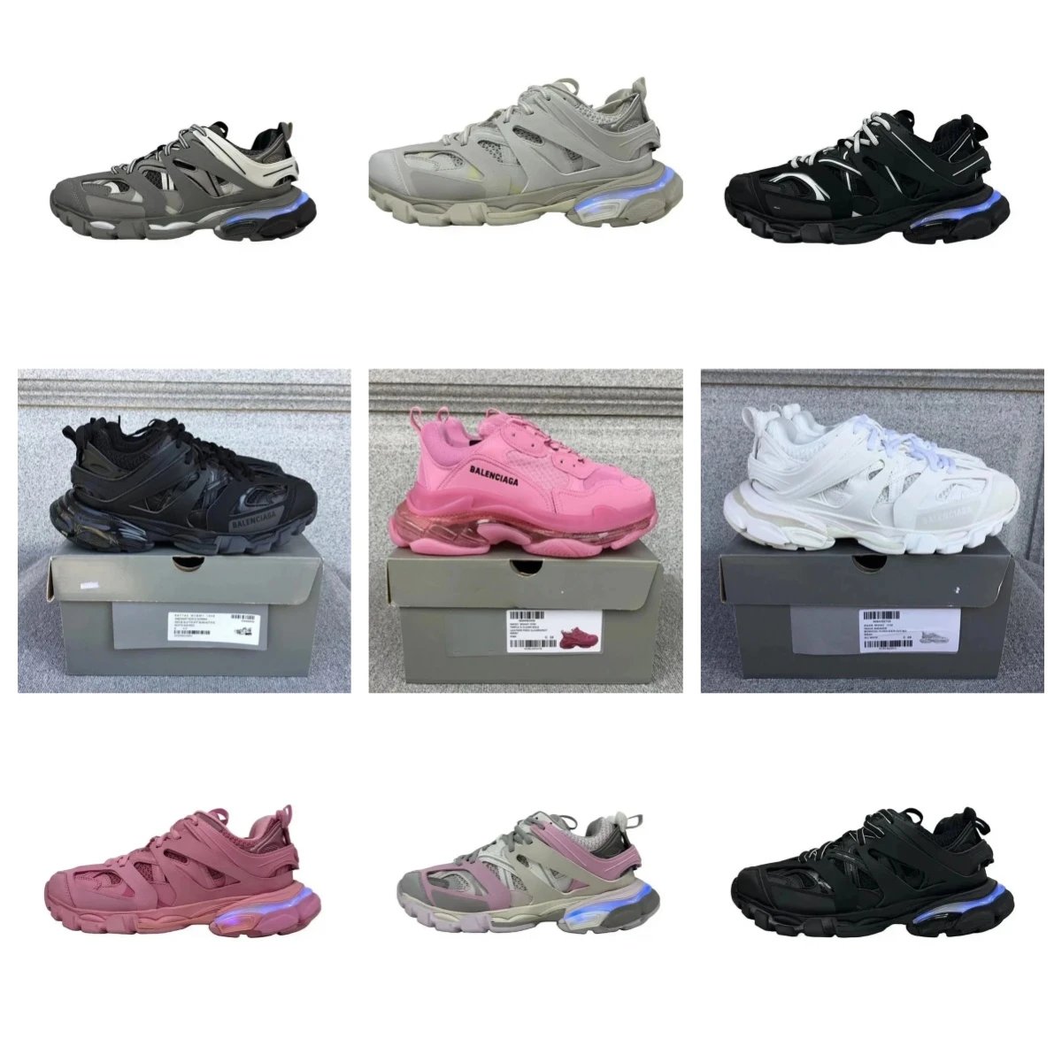 Balenciaga Triple S Sneakers Unisex Fashion Chunky Trainers