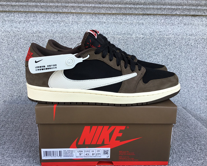 Nike Air Jordan 1 Low Brown Black Red Sneakers