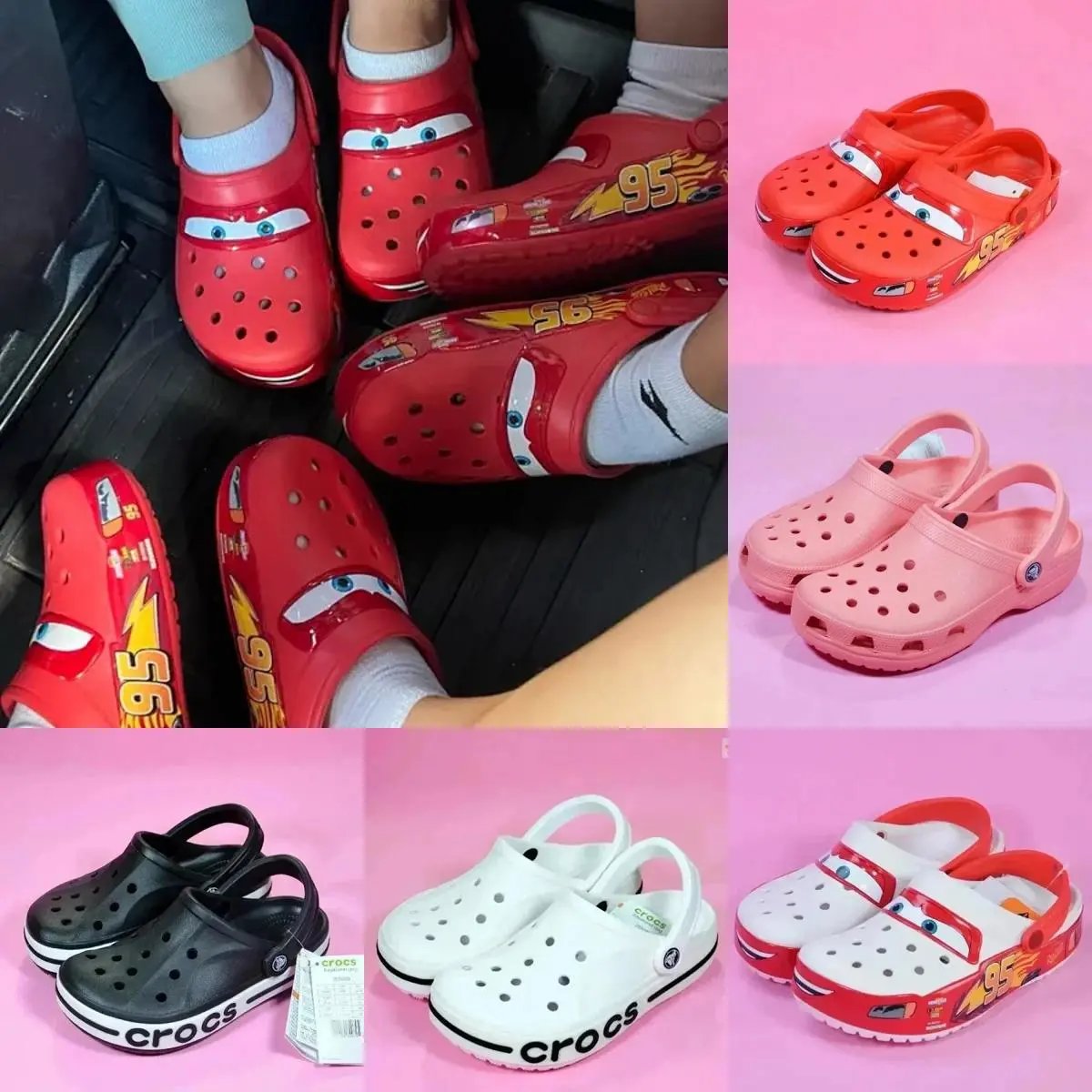Disney Cars Lightning McQueen Kids Crocs Shoes
